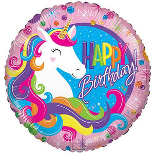 18" Unicorn Happy Birthday