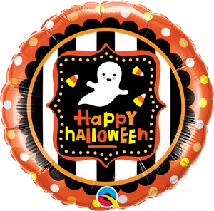18" Halloween Ghost & Candy Corn